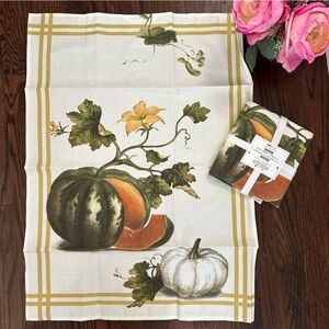 NWT William Sonoma pumpkin tea towels, 2 pack